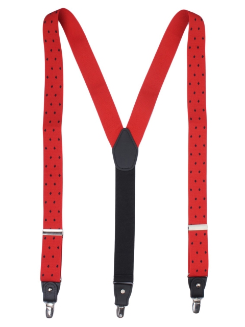 

Alvaro Castagnino Red Patterned Suspenders