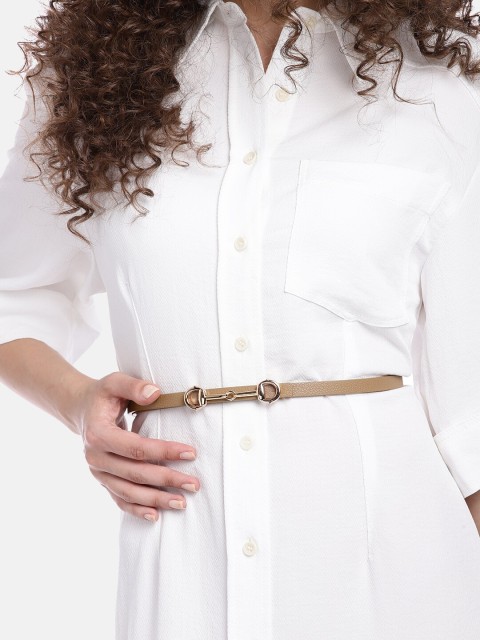 

Pipa Bella Women Beige Double Buckle Belt