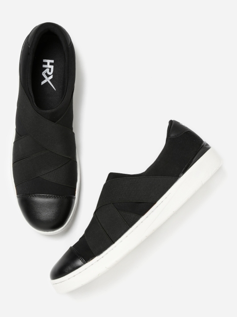 

HRX by Hrithik Roshan Men Pro Black Slip-On Sneakers