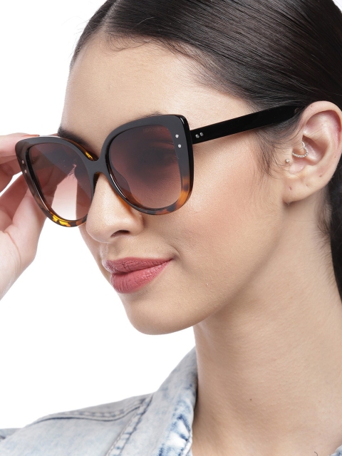 

Pipa Bella Women Brown Lens Animal Print Cateye Sunglasses with UV Protected Lens