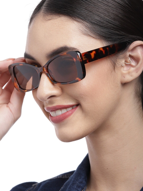 

Pipa Bella Women Statement Animal Print Cat Eye Sunglass O-DC21SG00116507, Brown