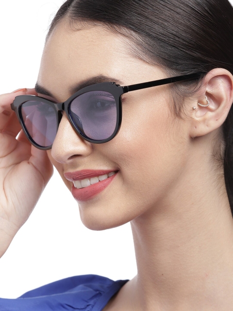 

Pipa Bella Women Blue Lens & Black Cateye Sunglasses with UV Protected Lens