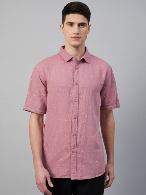 

Marks & Spencer Men Pink Printed Casual Shirt