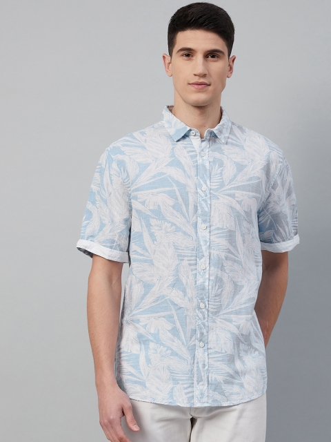 

Marks & Spencer Men Blue Floral Printed Casual Shirt