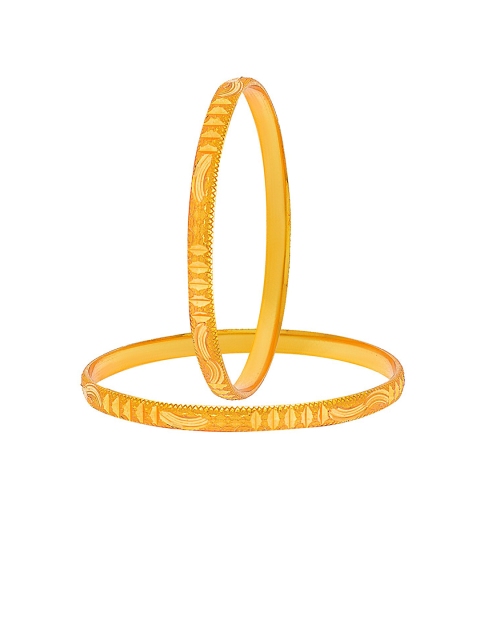 

Shining Jewel - By Shivansh Set Of 4 Gold-Plated Traditional Bangles