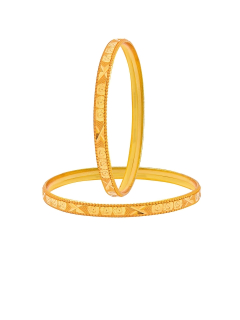 

Shining Jewel - By Shivansh Woman Set Of 4 Gold-Plated Traditional Bangles