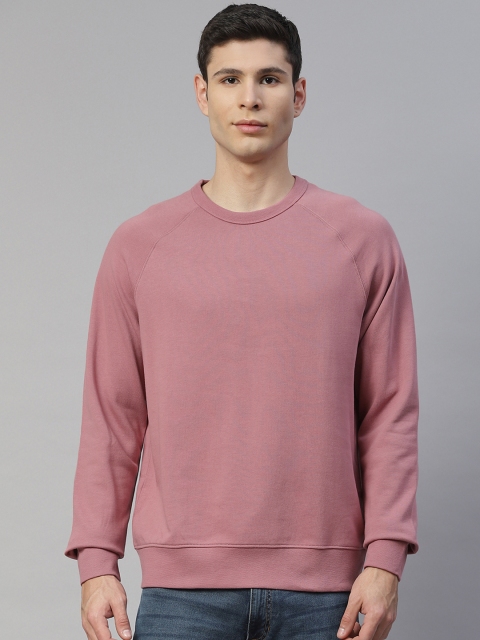 

Marks & Spencer Men Pink Pire Cotton Solid Sweatshirt