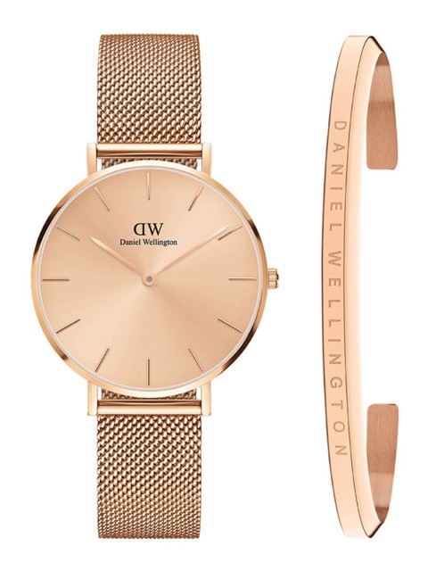 

Daniel Wellington Women Rose Gold-Toned Stainless Steel Watch Gift Set DW00501362