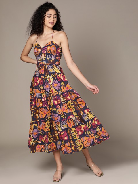 

Label Ritu Kumar Blue & Pink Maxi Dress