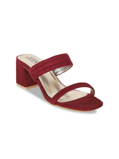 

SHUZ TOUCH Maroon Block Sandals