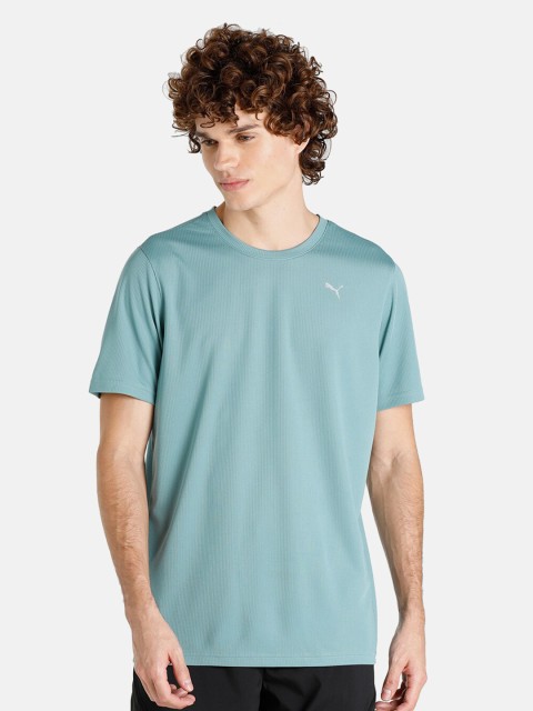 

Puma Men Blue Solid Training or Gym T-shirt