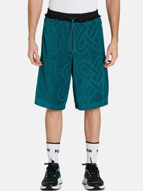 

PUMA x PRONOUNCE Unisex Green Printed Loose Fit Cotton Shorts