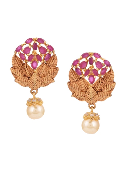 

Tistabene Woman Gold-Toned Floral Pearl Drop Earrings