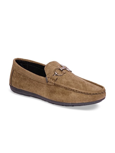 

CIPRAMO SPORTS Men Green Velvet Loafers