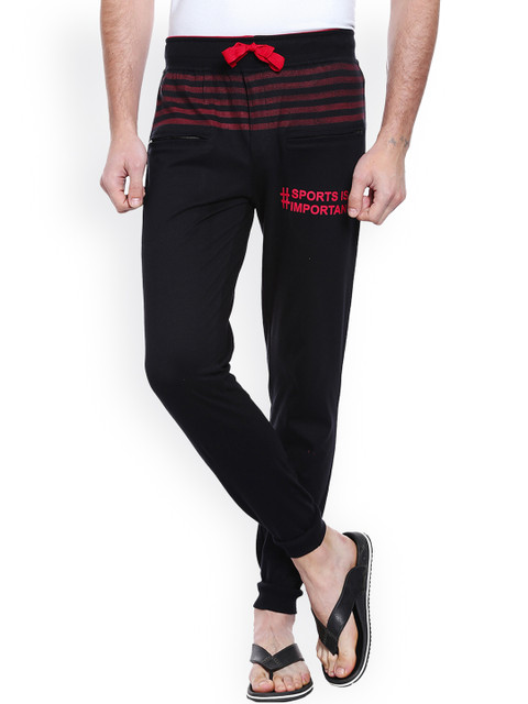 

AVOQ Men Black Lounge Pants OP35