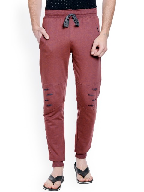 

AVOQ Men Rust Red Lounge Pants OP37