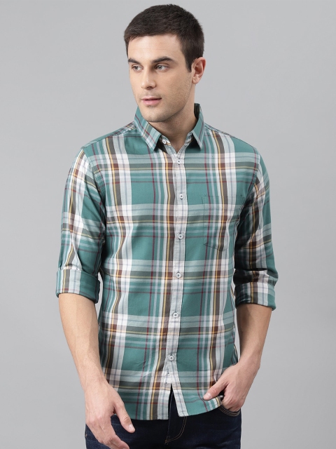 

Dennis Lingo Men Green Comfort Slim Fit Tartan Checked Casual Shirt