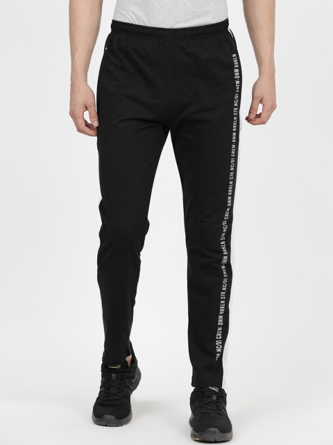 

V2 Value & Variety Men Black Track Pant With Side Strip Detail