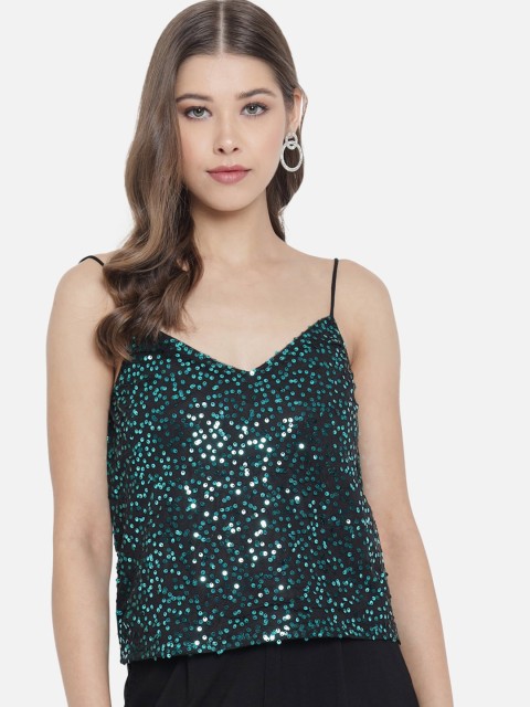 

Trend Arrest Green Embellished Top