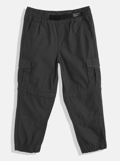 

Marks & Spencer Boys Charcoal Grey Solid Cotton Trekking Convertible Cargos