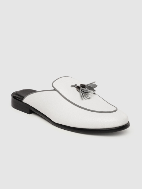 

The Alternate Men White Textured PU Mules