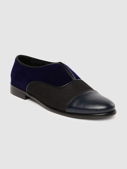 

The Alternate Men Blue Textured Velvet Loafers