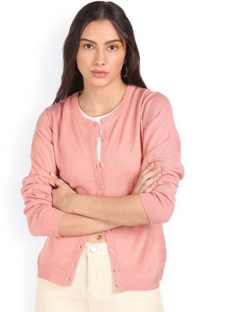 

Sugr Women Acrylic Pink Cardigan