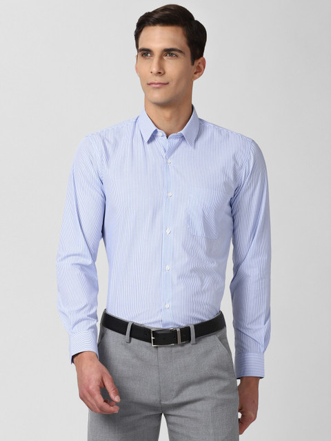 

Peter England Men Blue Striped Formal Shirt