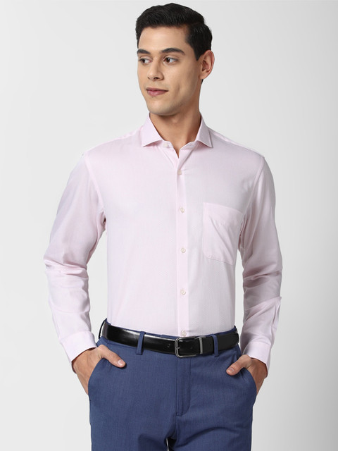 

Peter England Men Pink Pure Cotton Regular Fit Formal Shirt