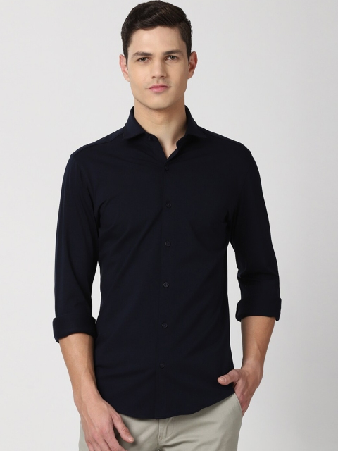 

Peter England Men Navy Blue Regular Fit Semiformal Shirt