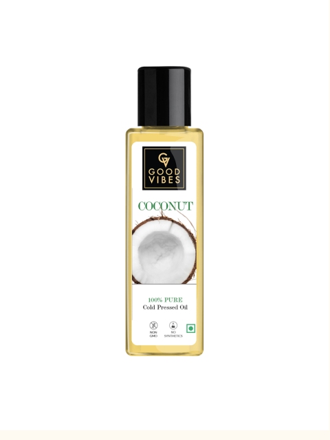 

Good Vibes 100% Pure Cold Pressed Coconut Carrier Oil 100 ml, Off white