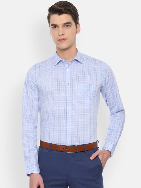 

Van Heusen Men Blue Slim Fit Checked Formal Shirt