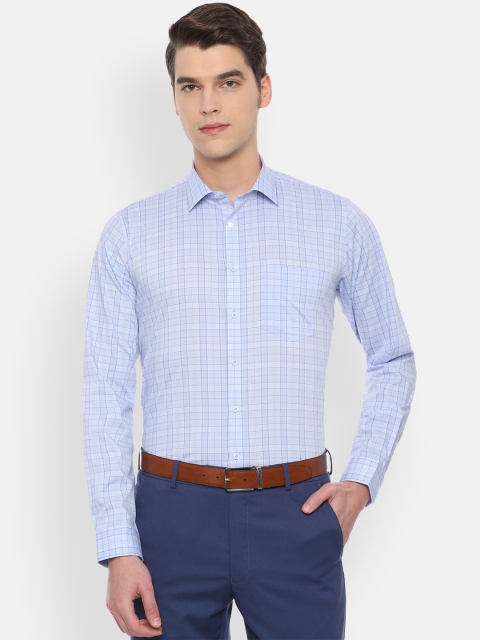 

Van Heusen Men Blue Slim Fit Checked Formal Shirt