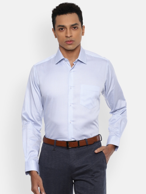 

Van Heusen Men Blue Printed Formal Shirt