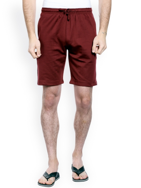 

Allocate Men Maroon Solid Regular Fit Shorts