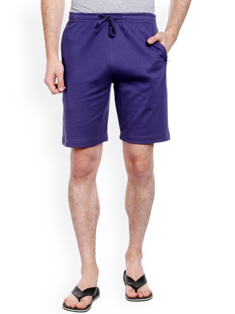 

Allocate Men Purple Solid Regular Fit Shorts