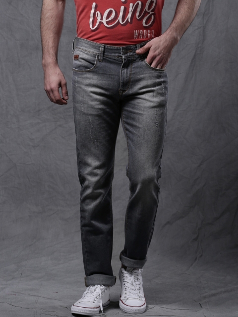 

WROGN Men Grey Slim Fit Stretchable Jeans