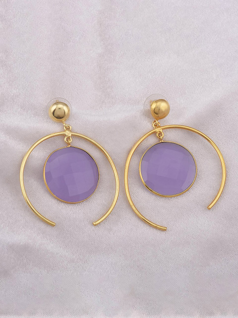 

Tistabene Blue & Gold-Toned Contemporary Drop Earrings