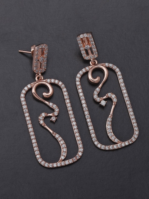 

Tistabene Rose Gold & White Contemporary Drop Earrings