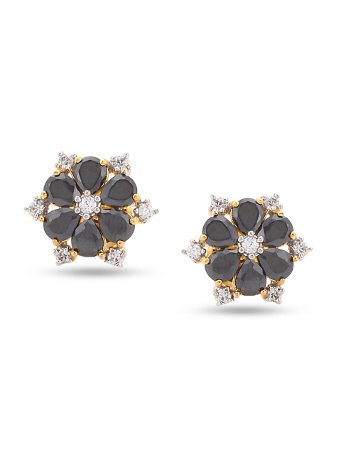 

Tistabene Black & Gold-Plated Contemporary Studs