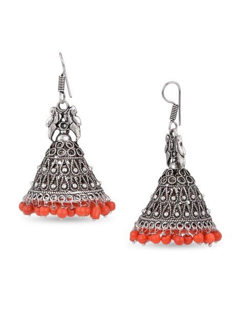 

Tistabene Orange Oxidized Silver-Plated Contemporary Studs Earrings
