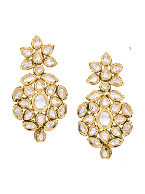 

Tistabene Gold-Plated & White Floral Drop Earrings