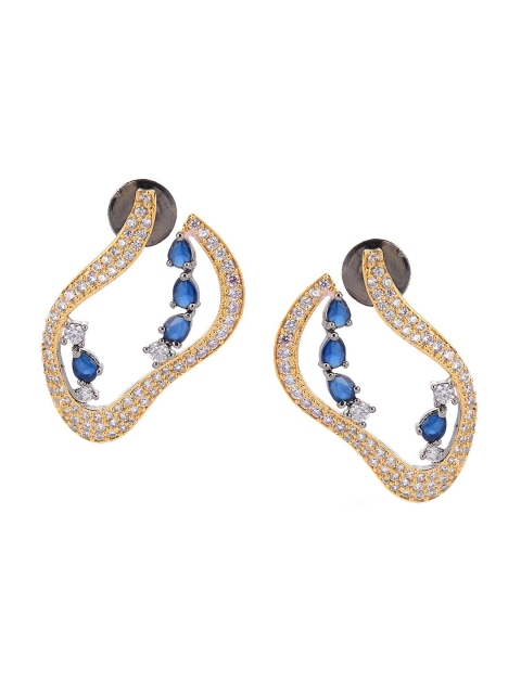 

Tistabene Blue & Gold-Plated Contemporary Studs Earrings