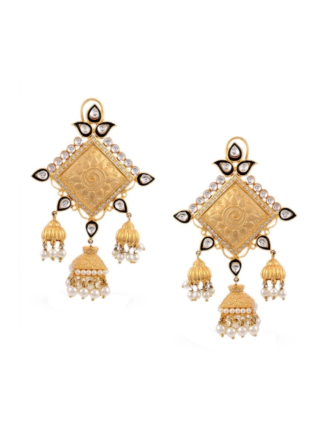 

Tistabene White Contemporary Drop Earrings