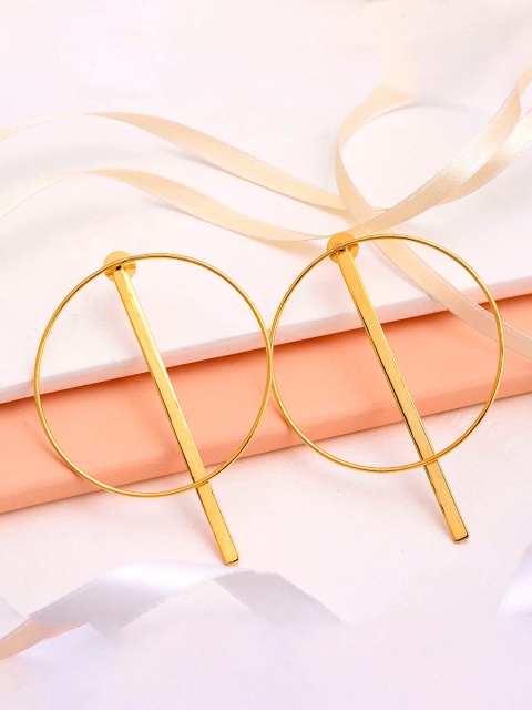

Tistabene Gold-Toned Contemporary Hoop Earrings