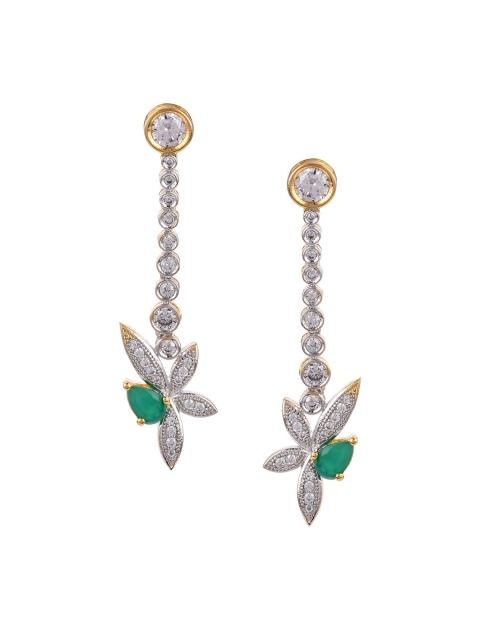 

Tistabene Gold-Plated & White Floral Drop Earrings