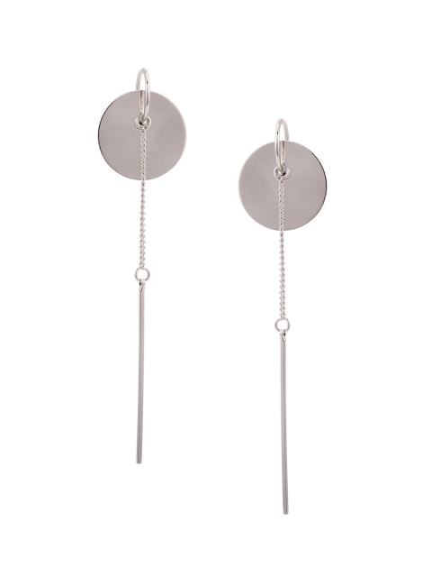 

Tistabene White Contemporary Silver-Plated Studs Earrings