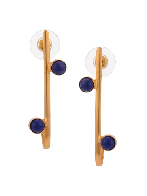 

Tistabene Blue Contemporary Gold-plated Drop Earrings