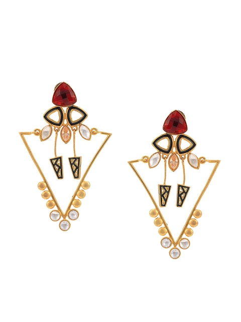 

Tistabene Red Gold-Plated Contemporary Studs Earrings