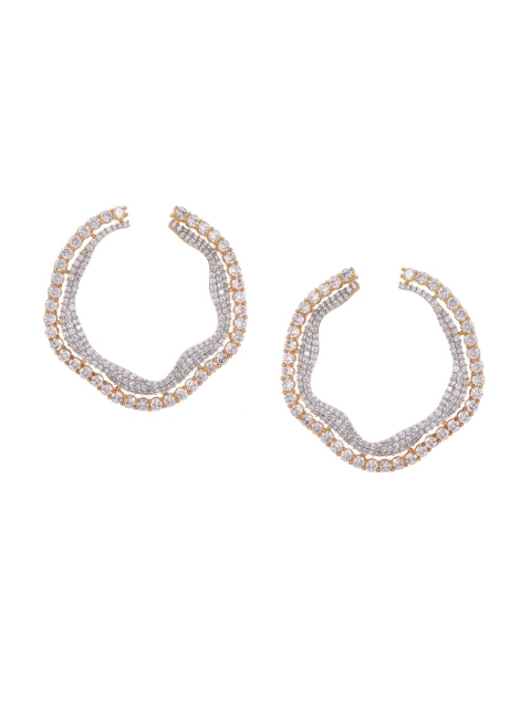 

Tistabene Gold-Plated & White Circular Studs